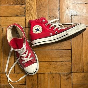 Converse Red Canvas High-Tops